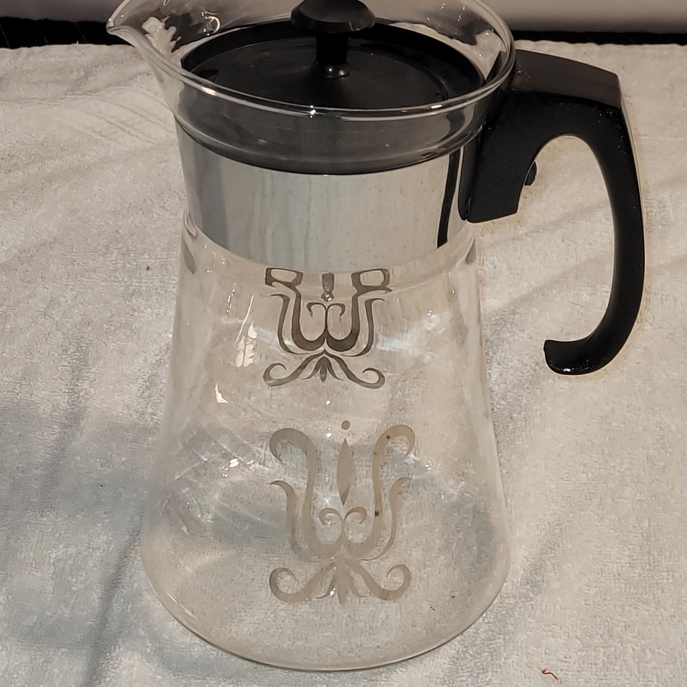 Vintage MCM PYREX Coffee Carafe 10-12 Cup Made In USA 9.5” Retro